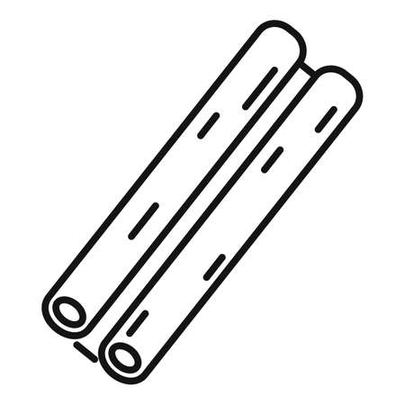 Cinamon spice icon outline vector. Cinnamon stickのイラスト素材