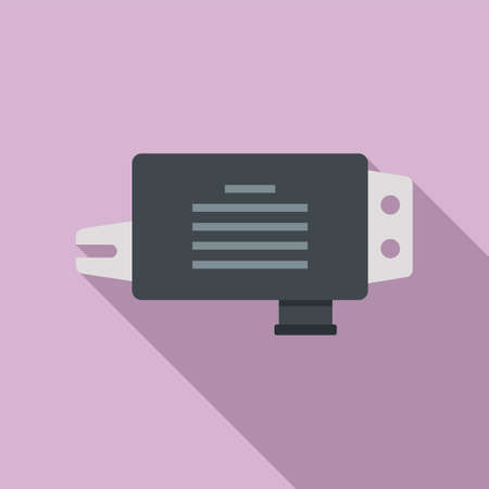 Voltage transformer icon flat vector. Electric regulatorのイラスト素材