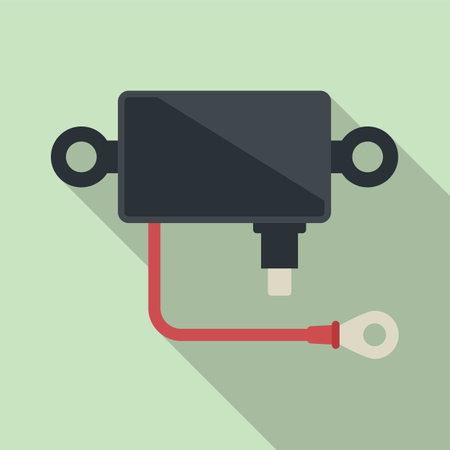 Voltage controller icon flat vector. Electric regulatorのイラスト素材