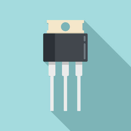 Voltage diode icon flat vector. Electric regulatorのイラスト素材