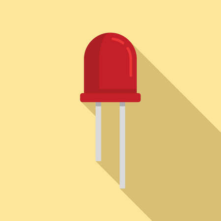 Energy diode icon flat vector. Light semiconductorのイラスト素材