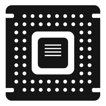 Processor icon simple vector. Cpu chipのイラスト素材