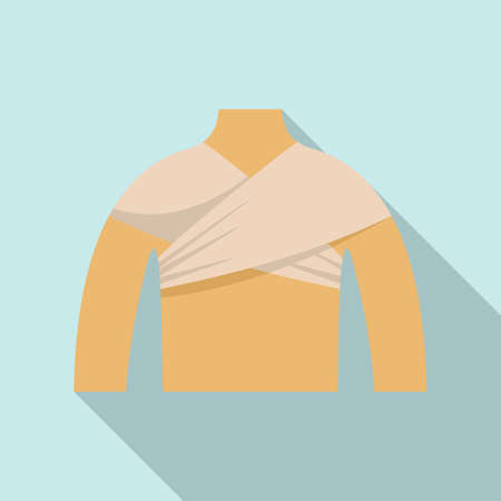 Body bandage icon flat vector. Accident fractureのイラスト素材