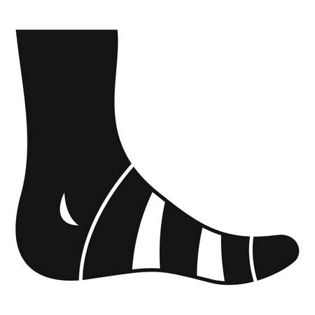 Bandage foot finger icon simple vector. Accident fractureのイラスト素材