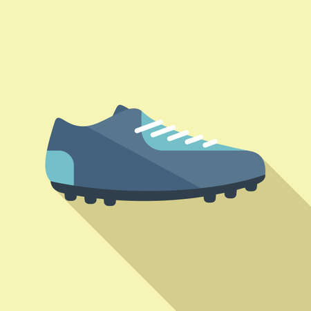 Boot pair icon flat vector. Soccer shoeのイラスト素材