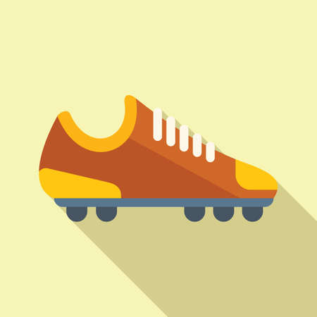 Football boot spikes icon flat vector. Soccer shoeのイラスト素材