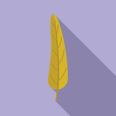Autumn leaf icon flat vector. Fall mapleのイラスト素材