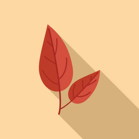 Forest leaf icon flat vector. Autumn fallのイラスト素材