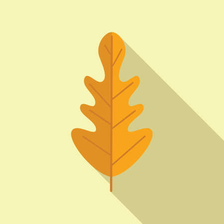 September leaf icon flat vector. Autumn fallのイラスト素材