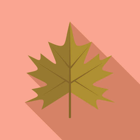 Maple leaf icon flat vector. Fall autumnのイラスト素材
