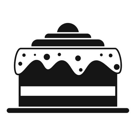 Happy cake icon simple vector. Sweet partyのイラスト素材