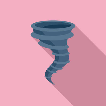 Tornado icon flat vector. Global climateのイラスト素材