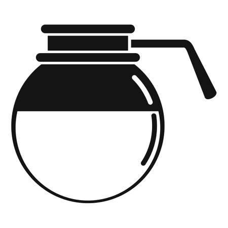 Round coffee pot icon simple vector. Hot espressoのイラスト素材