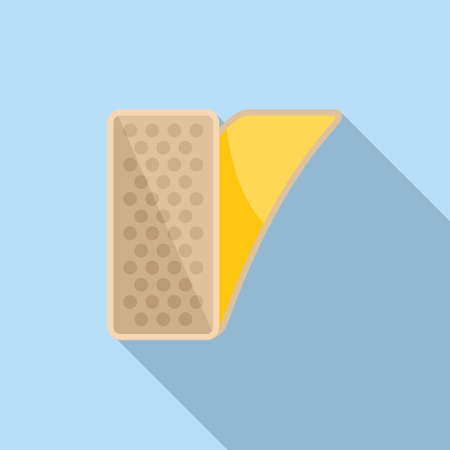 Wax label icon flat vector. Gold sealのイラスト素材