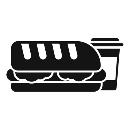 Sandwich lunch icon simple vector. Healthy mealのイラスト素材