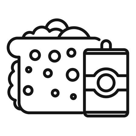 Food meal icon outline vector. Dinner healthyのイラスト素材