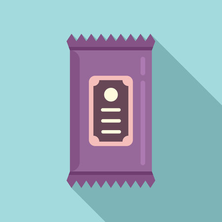 Snack bar icon flat vector. Chocolate foodのイラスト素材