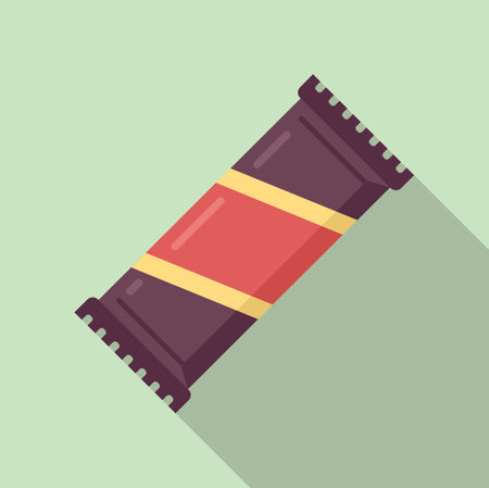Breakfast snack bar icon flat vector. Energy foodのイラスト素材