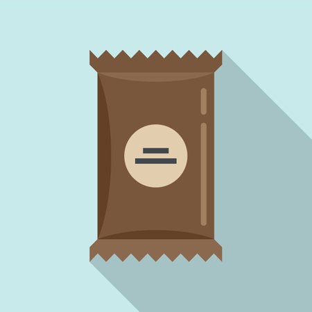 Protein snack bar icon flat vector. Sweet granolaのイラスト素材