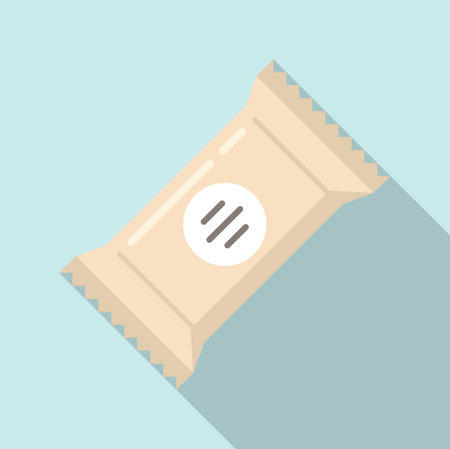 Fruit snack bar icon flat vector. Granola foodのイラスト素材