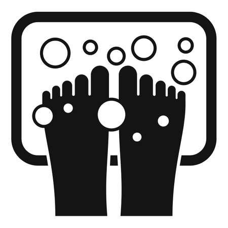 Foot bath treatment icon simple vector. Female body careのイラスト素材