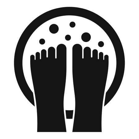 Home foot bath icon simple vector. Spa feetのイラスト素材
