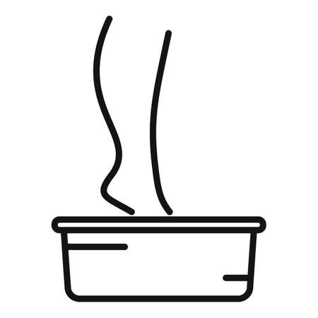 Foot bath icon outline vector. Spa feetのイラスト素材