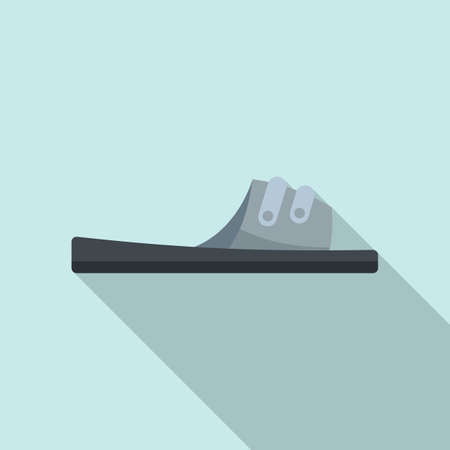 Woman sandal icon flat vector. Summer flopのイラスト素材