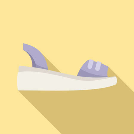 Sandal accessory icon flat vector. Woman shoeのイラスト素材