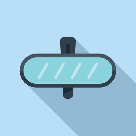 Car indoor mirror icon flat vector. View salonのイラスト素材