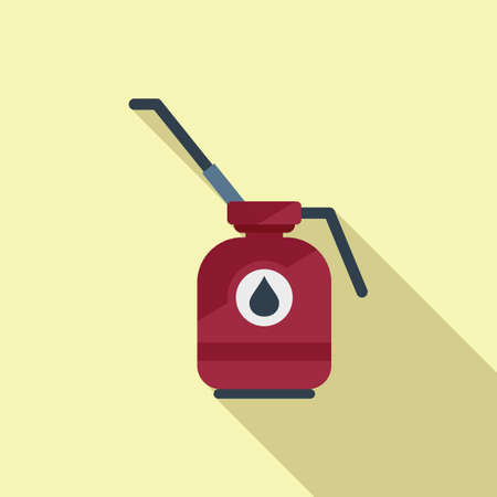 Oil pot icon flat vector. Car repairのイラスト素材