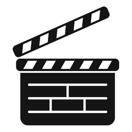 Cinema clapper icon simple vector. Video filmのイラスト素材