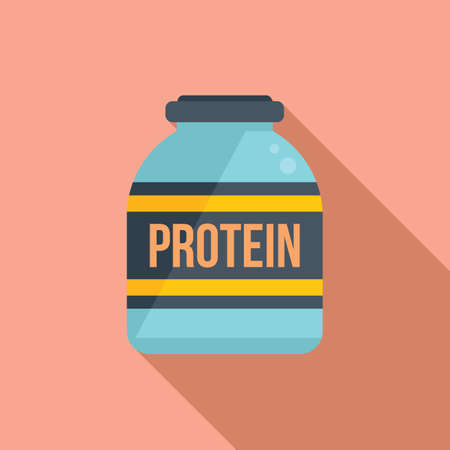 Sport protein icon flat vector. Gym foodのイラスト素材