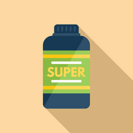 Nutrition powder icon flat vector. Sport proteinのイラスト素材