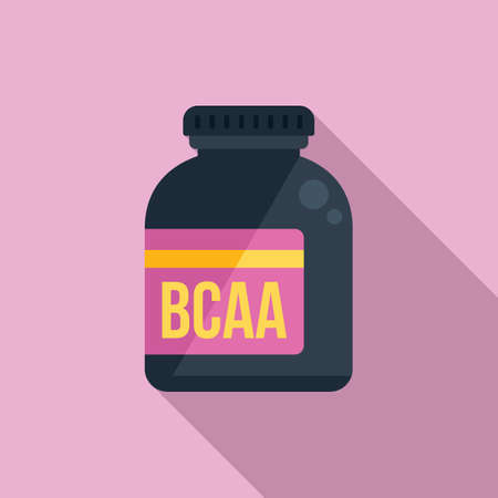 Sport vitamin icon flat vector. Protein nutritionのイラスト素材