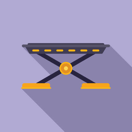 Hoist car lift icon flat vector. Auto garageのイラスト素材