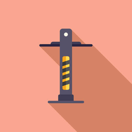 Automotive lift icon flat vector. Auto garageのイラスト素材