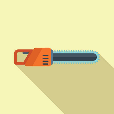 Cutter electric saw icon flat vector. Chainsaw toolのイラスト素材