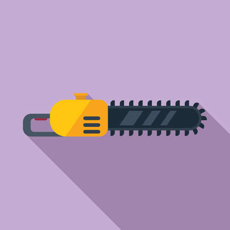 Chainsaw icon flat vector. Saw toolのイラスト素材