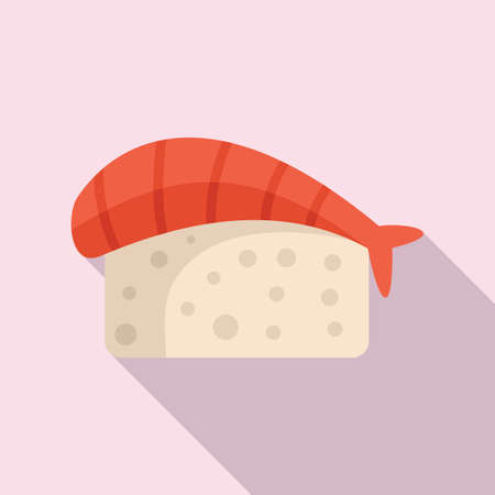 Rice salmon icon flat vector. Sushi japaneseのイラスト素材