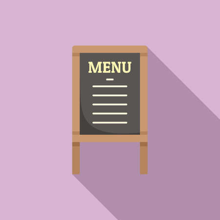 Street menu restaurant icon flat vector. Food cafeのイラスト素材
