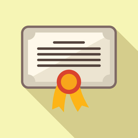 Online training diploma icon flat vector. Web courseのイラスト素材