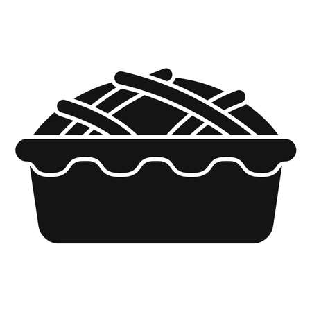 Apple pie tart icon simple vector. Cute fruitのイラスト素材