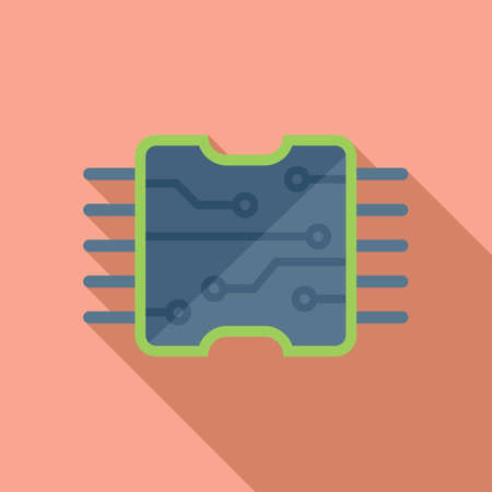 Tablet processor icon flat vector. Phone brokenのイラスト素材