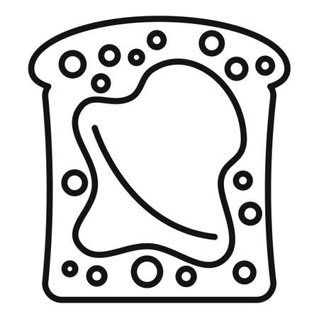 Chocolate paste sandwich icon outline vector. Cocoa jarのイラスト素材