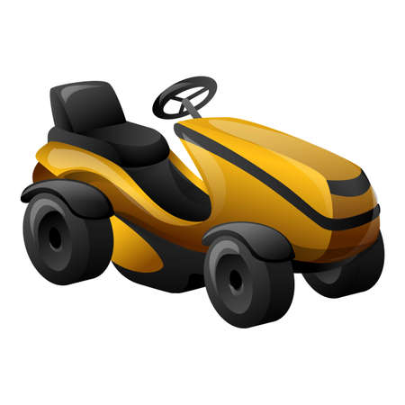 Garden machine icon cartoon vector. Cut equipmentのイラスト素材