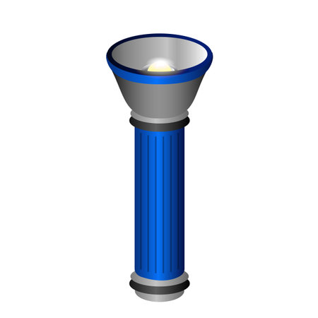 Flashlight icon cartoon vector. Hand lanternのイラスト素材