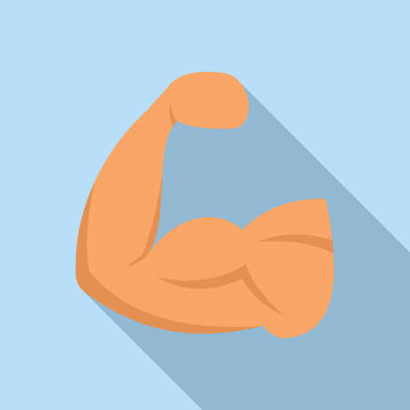Healthy muscle icon flat vector. Sport dietのイラスト素材