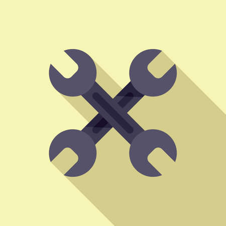 Bike repair keys icon flat vector. Fix cycleのイラスト素材