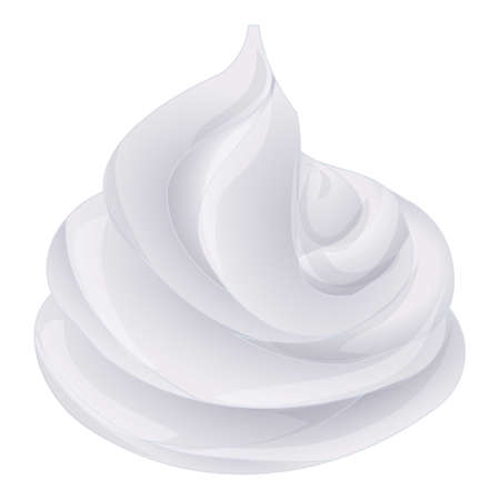 Meringue cream icon cartoon vector. Cake foamのイラスト素材